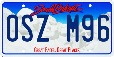 SD license plate 0SZM96