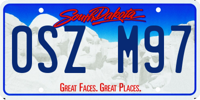SD license plate 0SZM97
