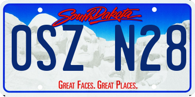 SD license plate 0SZN28