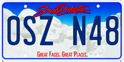 SD license plate 0SZN48