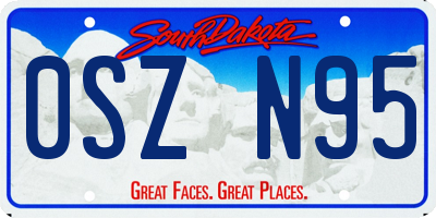 SD license plate 0SZN95