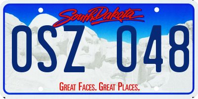 SD license plate 0SZO48