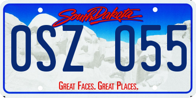 SD license plate 0SZO55