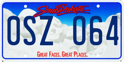 SD license plate 0SZO64