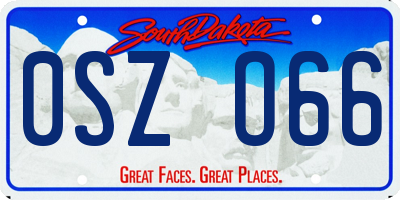 SD license plate 0SZO66