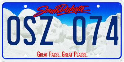 SD license plate 0SZO74