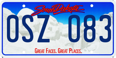 SD license plate 0SZO83