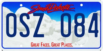SD license plate 0SZO84