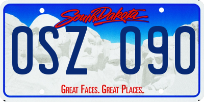 SD license plate 0SZO90