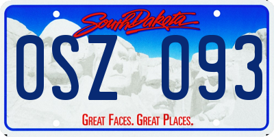 SD license plate 0SZO93