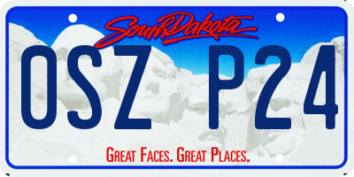 SD license plate 0SZP24