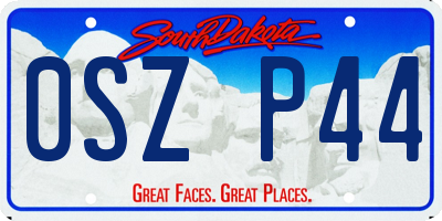 SD license plate 0SZP44