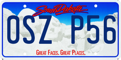 SD license plate 0SZP56