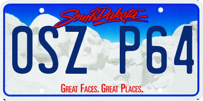 SD license plate 0SZP64