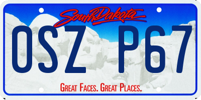 SD license plate 0SZP67