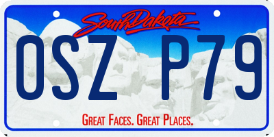 SD license plate 0SZP79