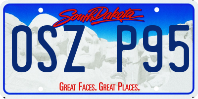 SD license plate 0SZP95