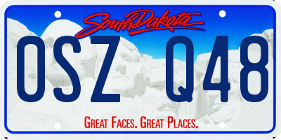 SD license plate 0SZQ48