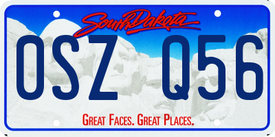 SD license plate 0SZQ56