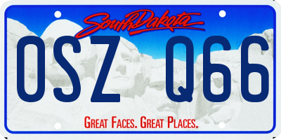 SD license plate 0SZQ66