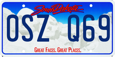 SD license plate 0SZQ69