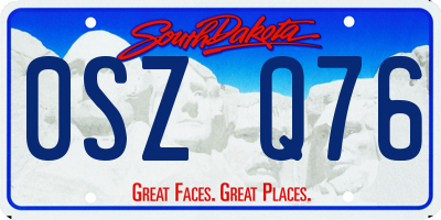 SD license plate 0SZQ76