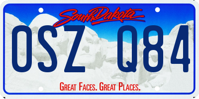 SD license plate 0SZQ84