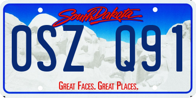 SD license plate 0SZQ91