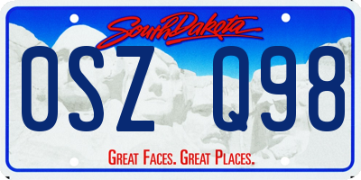 SD license plate 0SZQ98