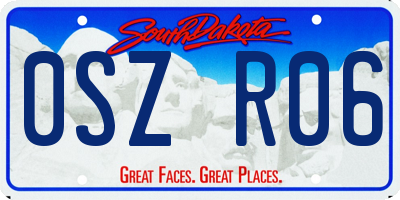 SD license plate 0SZR06