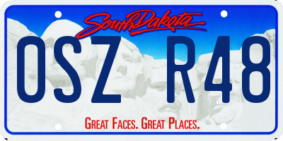SD license plate 0SZR48
