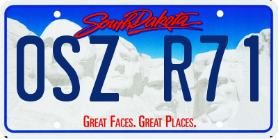 SD license plate 0SZR71