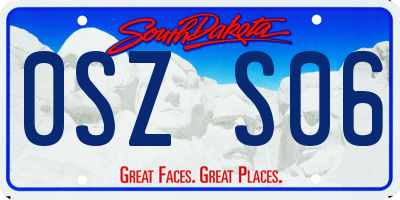 SD license plate 0SZS06