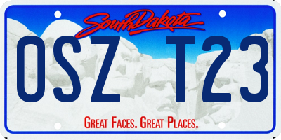 SD license plate 0SZT23