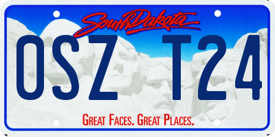 SD license plate 0SZT24