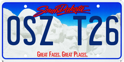 SD license plate 0SZT26