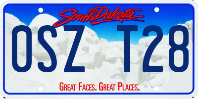 SD license plate 0SZT28