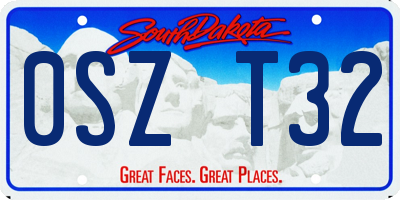 SD license plate 0SZT32