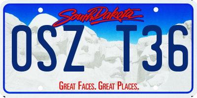 SD license plate 0SZT36