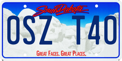 SD license plate 0SZT40