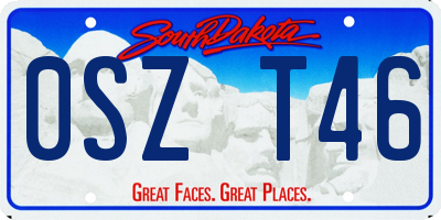 SD license plate 0SZT46