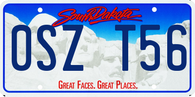 SD license plate 0SZT56