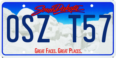 SD license plate 0SZT57