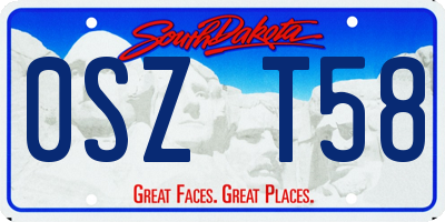 SD license plate 0SZT58