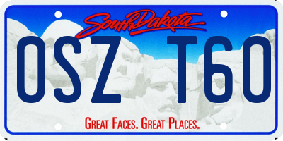 SD license plate 0SZT60
