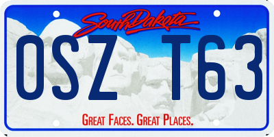 SD license plate 0SZT63