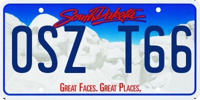 SD license plate 0SZT66