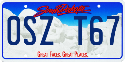 SD license plate 0SZT67