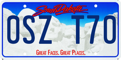 SD license plate 0SZT70