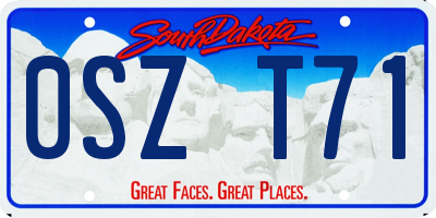 SD license plate 0SZT71